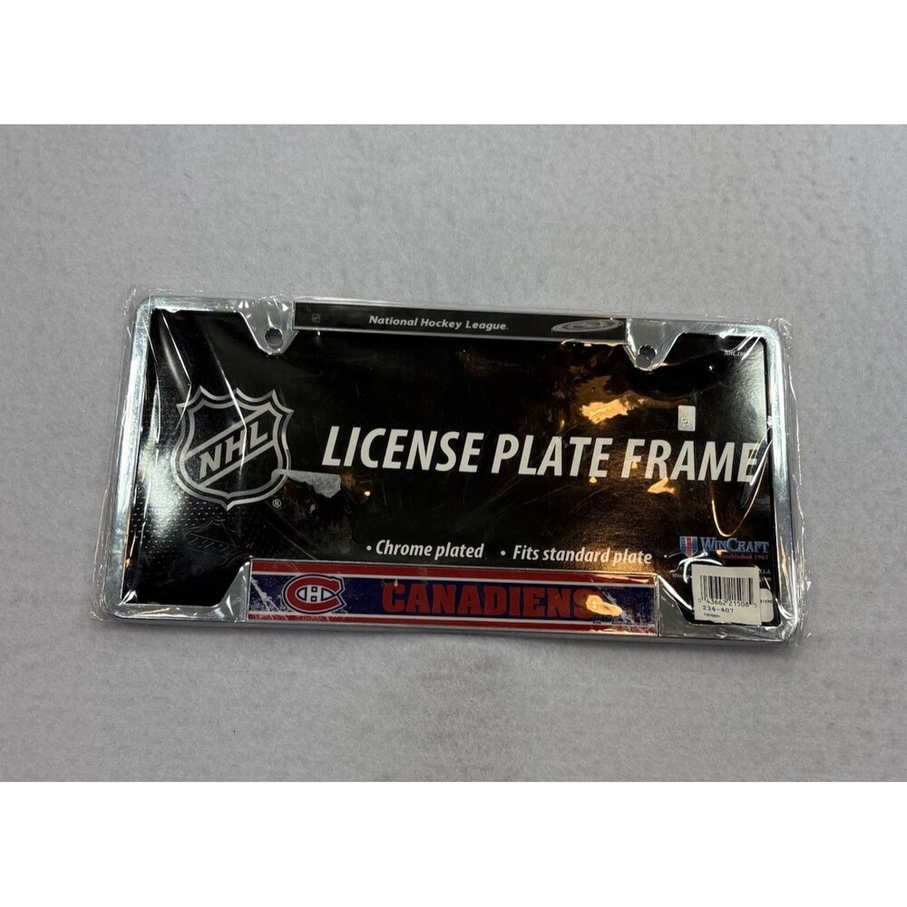 Montreal Canadiens NHL WinCraft Chrome License Plate Frame New Sealed